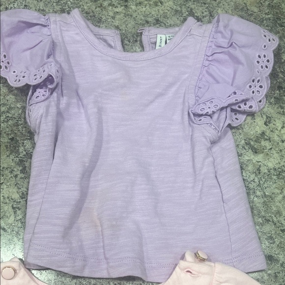 Janie and Jack Lavender and Pink Kids Tees - Picture 3 of 8